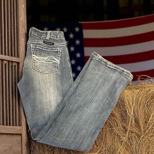 Cowgirl Tuff Western Cowgirl Jeans Women's Bling It On Dark Wash Bootcut Denim🤠